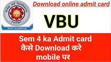 Semester 4 ka admit card kaise download kare | How to download sem 4 admit card | VBU | Parasnath