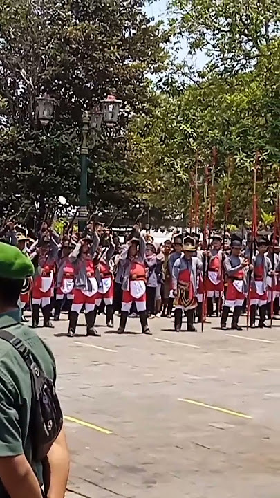 Prajurit Kraton Yogya lakukan tembakan salvo#tentara#bregodo#abdidalem#upacara#hajatkraton#short#