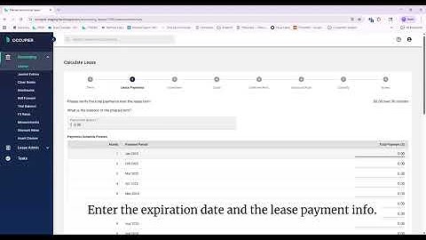 How to enter a Stand Alone Accounting Lese in Occupier