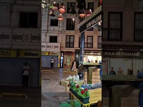 شب های استانبول در ترکيه درین کوچه ها فقط رستوران است