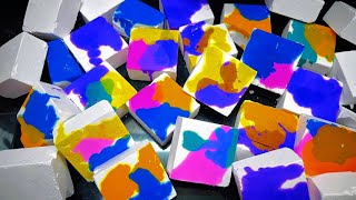 Splash Dyed Dusty Soft Fresh Chalk Blocks & JUMBOS | ODDLYSATISFYING sleepaid sounds  screenshot 2