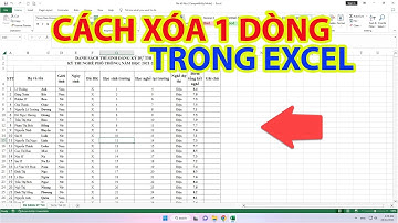 Thủ Thuật Xóa 1 Dòng Trong Excel Đơn Giản| Xóa Dòng trong Excel