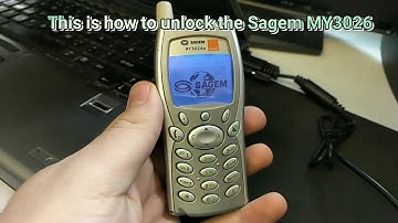How to Unlock the Sagem MY 3026 - FREE solution