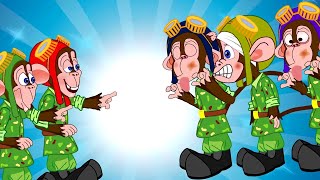 Jungle Monkeys in Five Little Monkeys - Kids Nursery Rhyme
Jungle Monkeys are at it again. They are on a secret mission in a jungle unaware of their enemy. They are hurt by an unknown force and plan properly to make their mission successful. Watch the fun song of Five Little Monkeys with Jungle Monkeys and enjoy.
#nurseryrhymes #kidssongs #education #kidsvideo
Subscribe to our channel - https://goo.gl/B0he4f
Hope you like our video. Subscribe to our channel to watch more of such videos. Jungle Monkeys in Five Little Monkeys - Kids Nursery Rhyme
