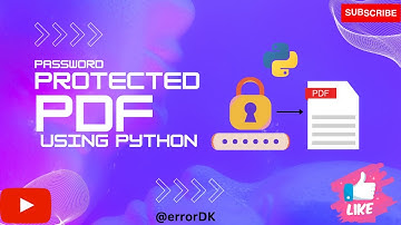 Password Protected PDF || Python || pikepdf #youtube