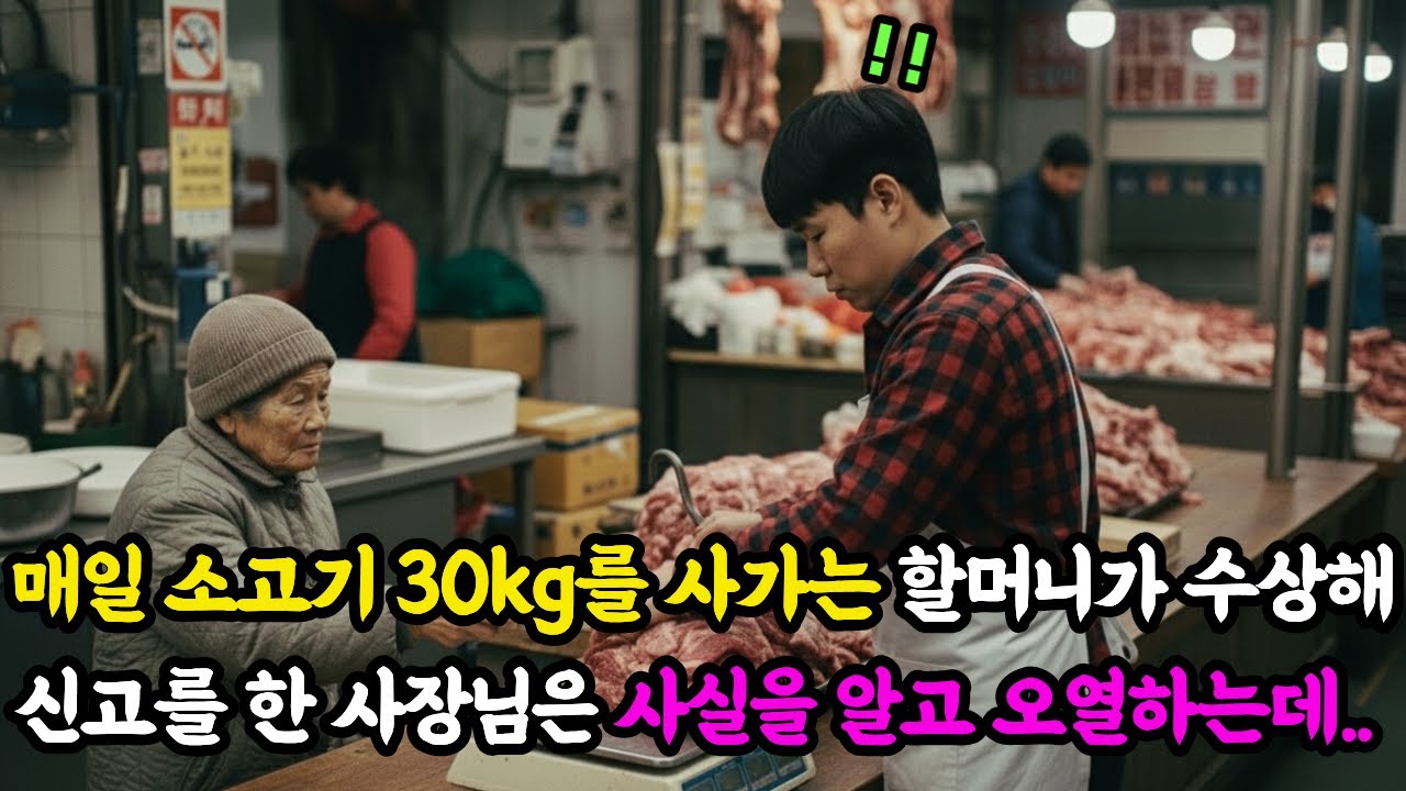 매일 소고기 30kg를 사가는 할머니가 수상해 정육점사장은 신고를 하고 충격적인 이유가 드러나자 오열하는데... _노후사연 _인생사연 _오디오북 _감동사연