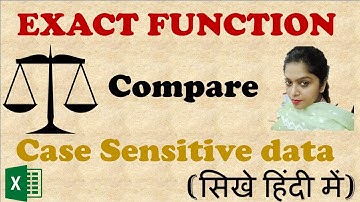 How to Use EXACT Function in Excel | Compare Case sensitive Text in Excel Using EXACT function