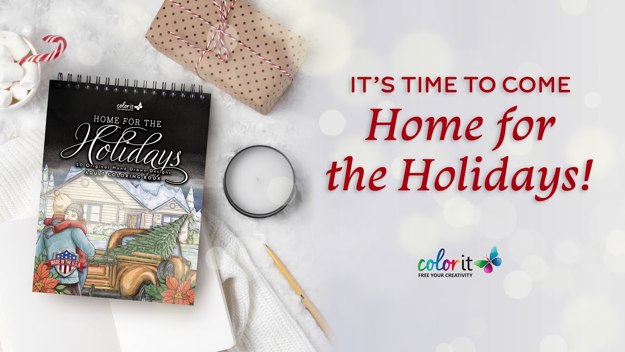 ColorIt Christmas Book 2022  Home For The Holidays 🎄 