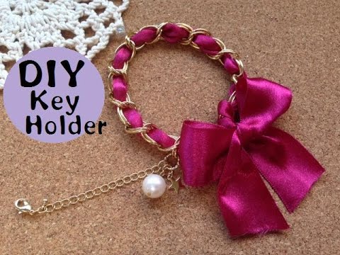 Diy Accessories Key Holder 簡単 リボンがかわいいキーホルダー作り方 Youtube