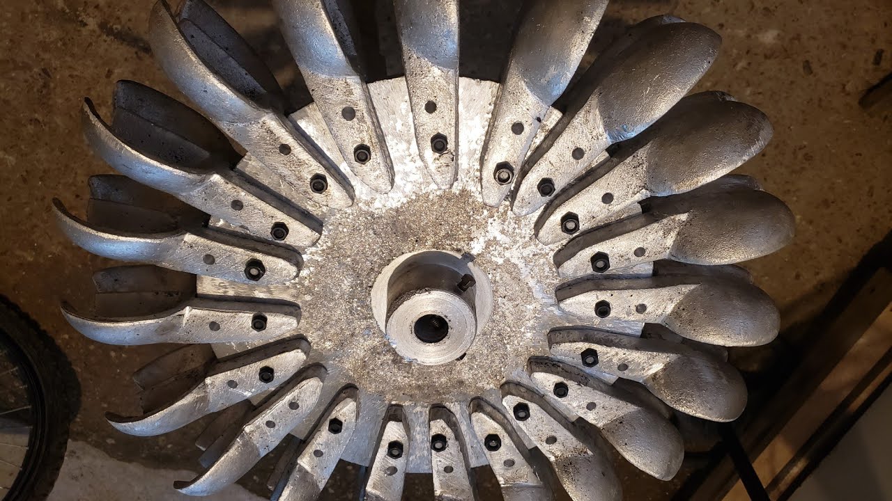 Turbina pelton ensamble alabes oh cucharas