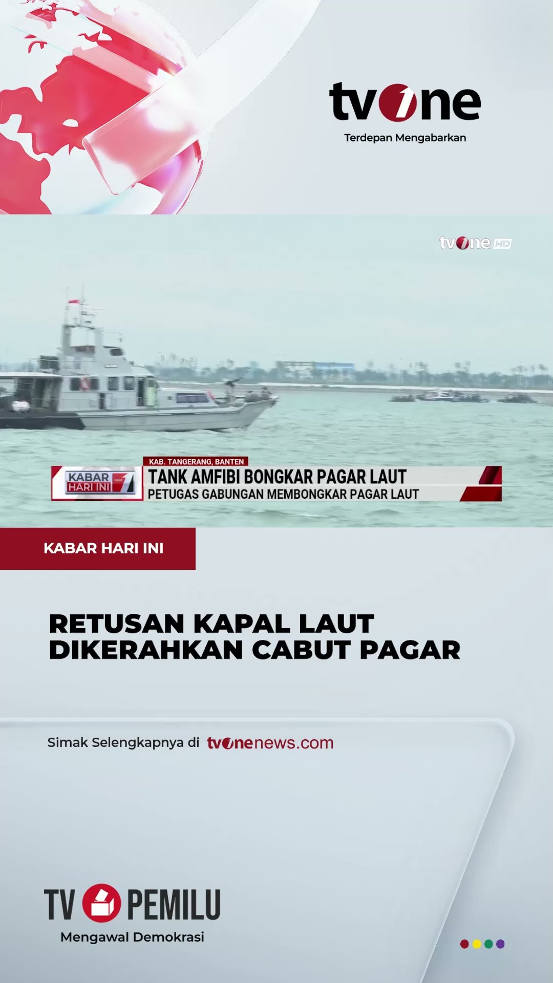 Tank Amfibi Bantu Proses Pembongkaran Pagar Laut di Tangerang | tvOne