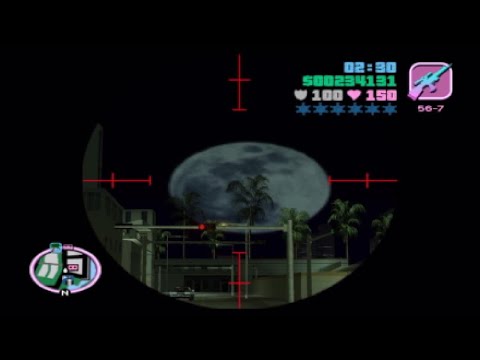 GTA Vice City Shooting up moon