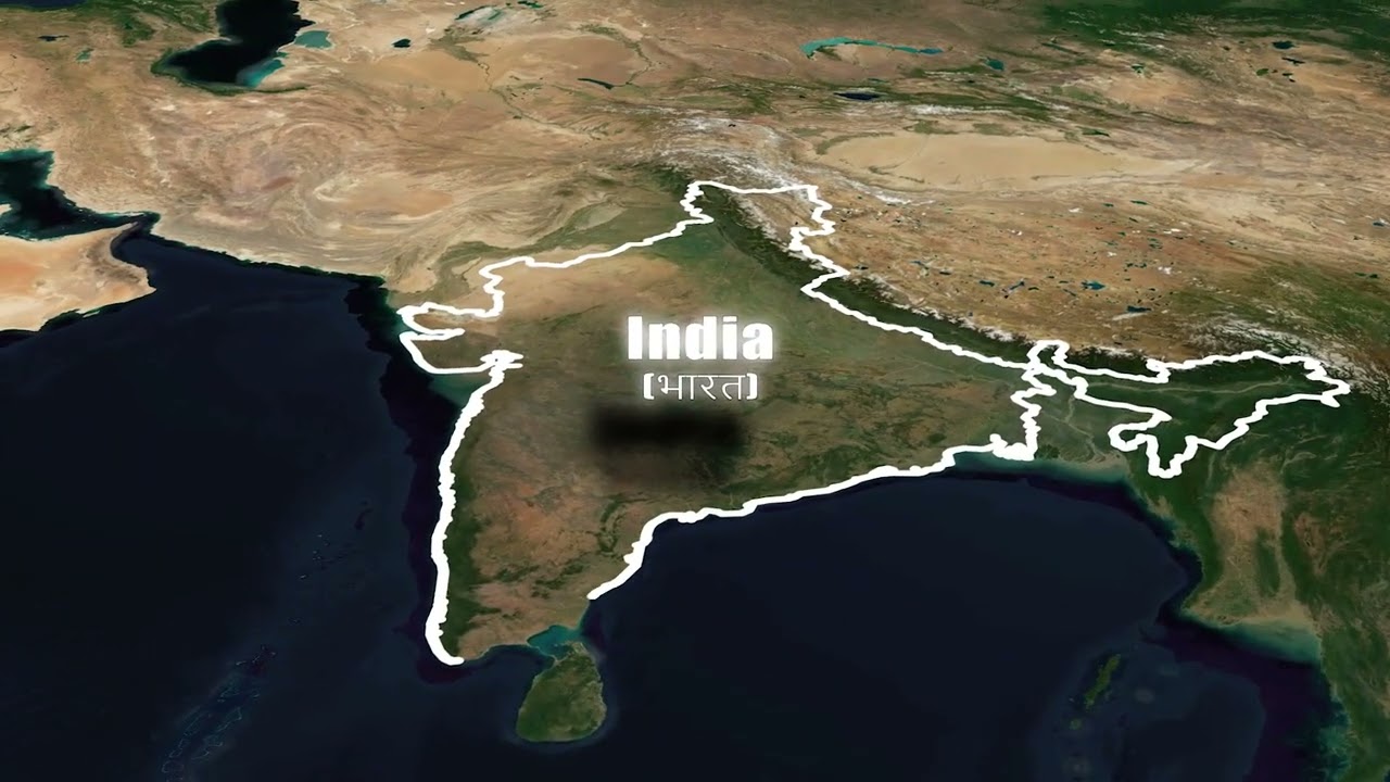 India | Animation outlining the border of India