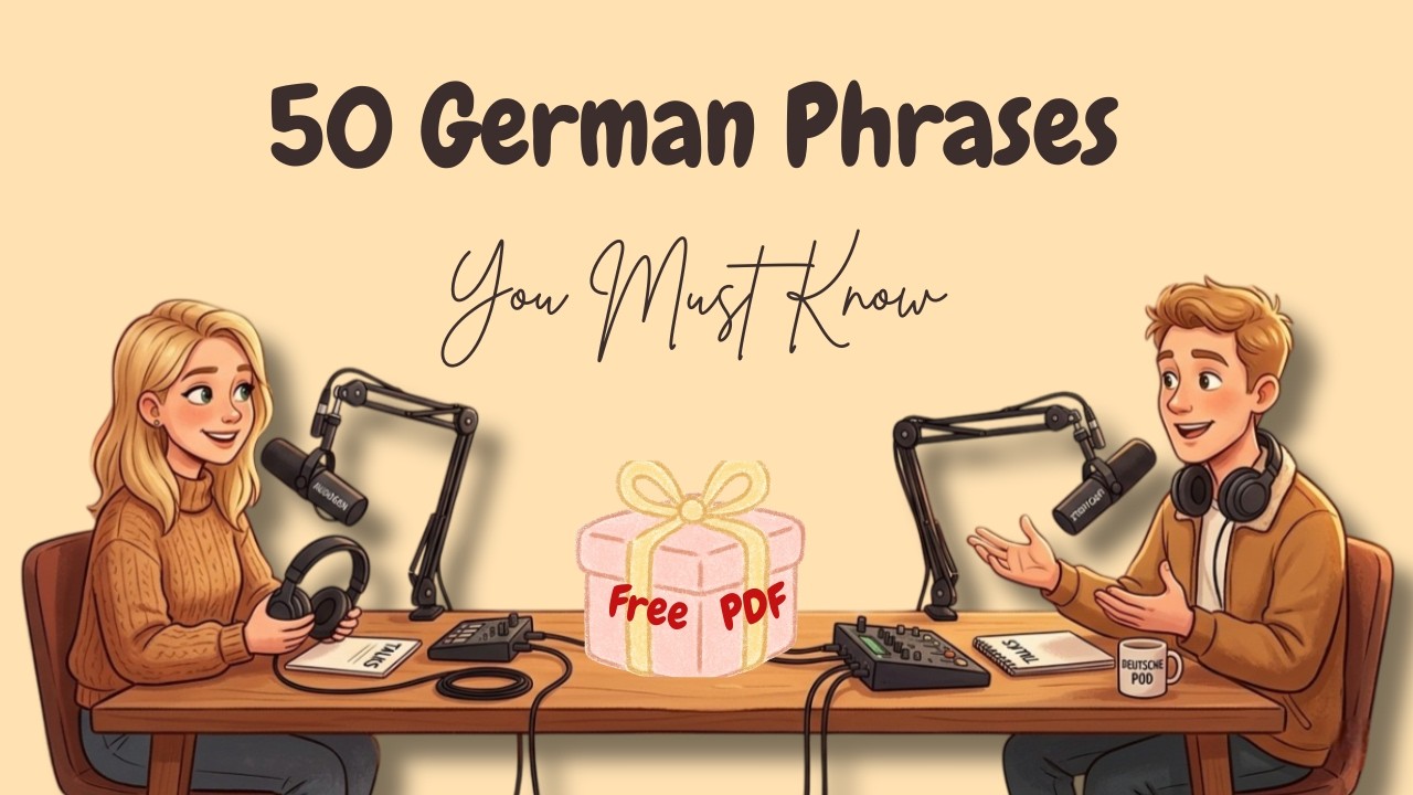 50 German Phrases Video I Learn German in 10 MINUTES I for Beginners ...
