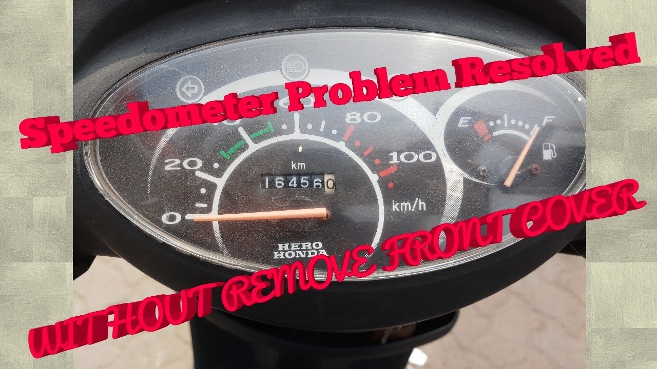 Gearless scooter Hero Honda pleasure speedometer cable replaced DIY