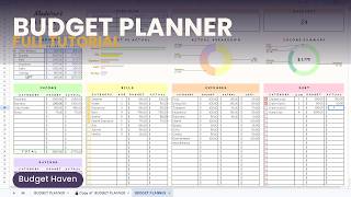Google Sheets Budget Planner Tutorial — Track Income, Bills & Expenses | Budget Haven