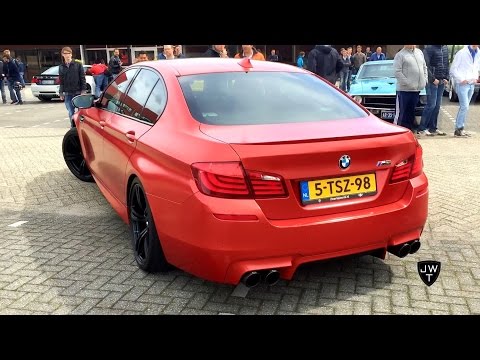 2012 BMW M5 F10's (w/ Akrapovic Exhaust) LOUD Acceleration Sounds & Revs!