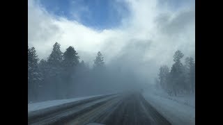 Windy SNOWY AZ Weather 260 West though Greer, Arizona