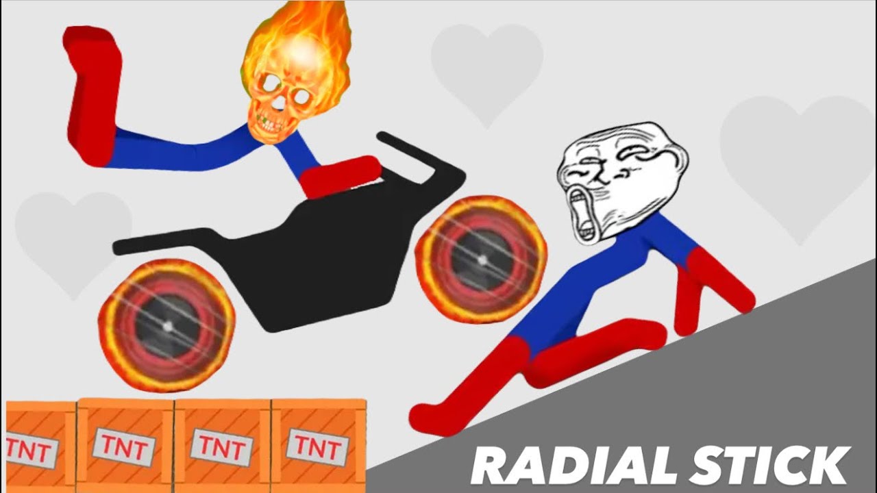 Лучшие падения | Стикмен: подборка смешных моментов спуска с палки RADIAL STICK #694