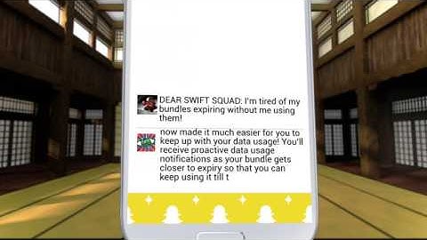 SWIFT Squad : Snappy Sasha  - Data Usage Notifications. #TakeControll