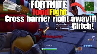 FOOD FIGHT WALL BARRIER GLITCH! FORTNITE BATTLE ROYALE!