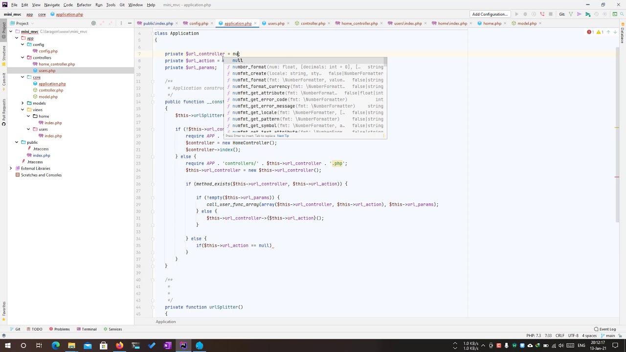 PHP Mini MVC 03 - configuration and skeleton part 2 - YouTube