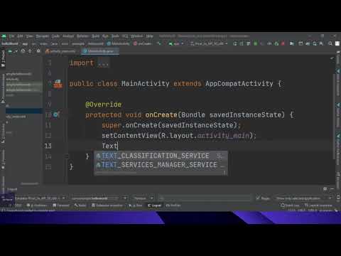 textview in android studio java and set text value programmatically