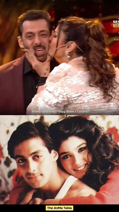 Raveena Tandon Kisses Salman Khan in Bigg Boss 💋🥰 #Salman #Shorts #YoutubeShorts #YtShorts #Viral 🔥
