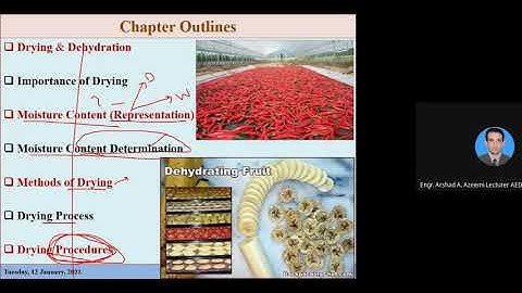 Agricultural Processing Engineering _ Lecture No. 07 (Part-B) - Drying of Agricultural Products