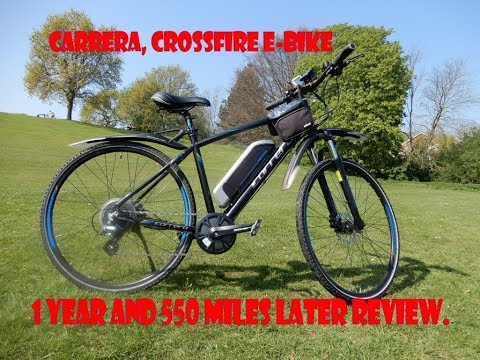 Carrera crossfire e bike, After 1 year, 550 miles later. - YouTube