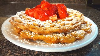 PASTEL DE EMBUDO O FUNNEL CAKE con muy pocos ingredientes