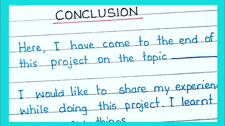 Conclusion for file / How to write Conclusion / Conclusion for project file /Project File Decoration