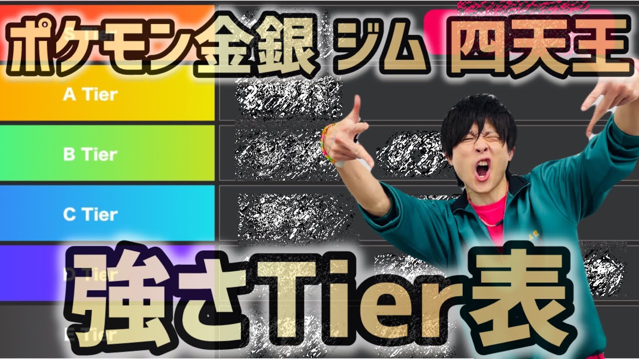 ポケモン金銀のジムリーダー・四天王の強さTier表を作ってみた