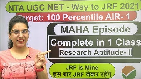 MAHA Episode | Complete Research Aptitude in 1 Class II | by Navdeep Kaur