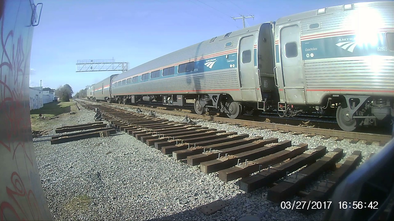 amtrak backing into newport news station YouTube