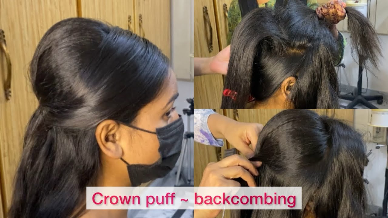 Crown Puff ~ Backcombing Tutorial ~ Easy Backcombing step by step - YouTube