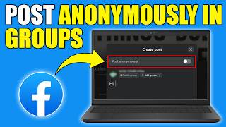 How to Post Anonymously in Facebook Group Write a post anonymously in a Facebook group