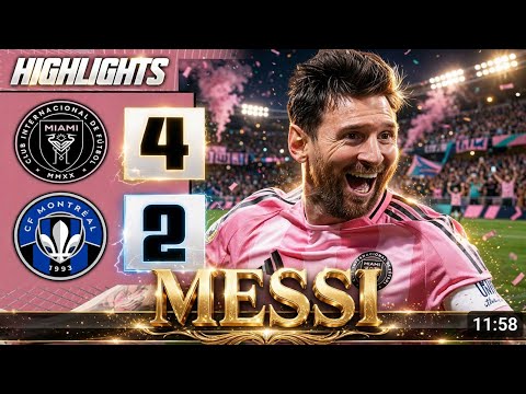 Inter Miami vs Montreal 4-2/Highlights/Messi/Makes History With Masterclass