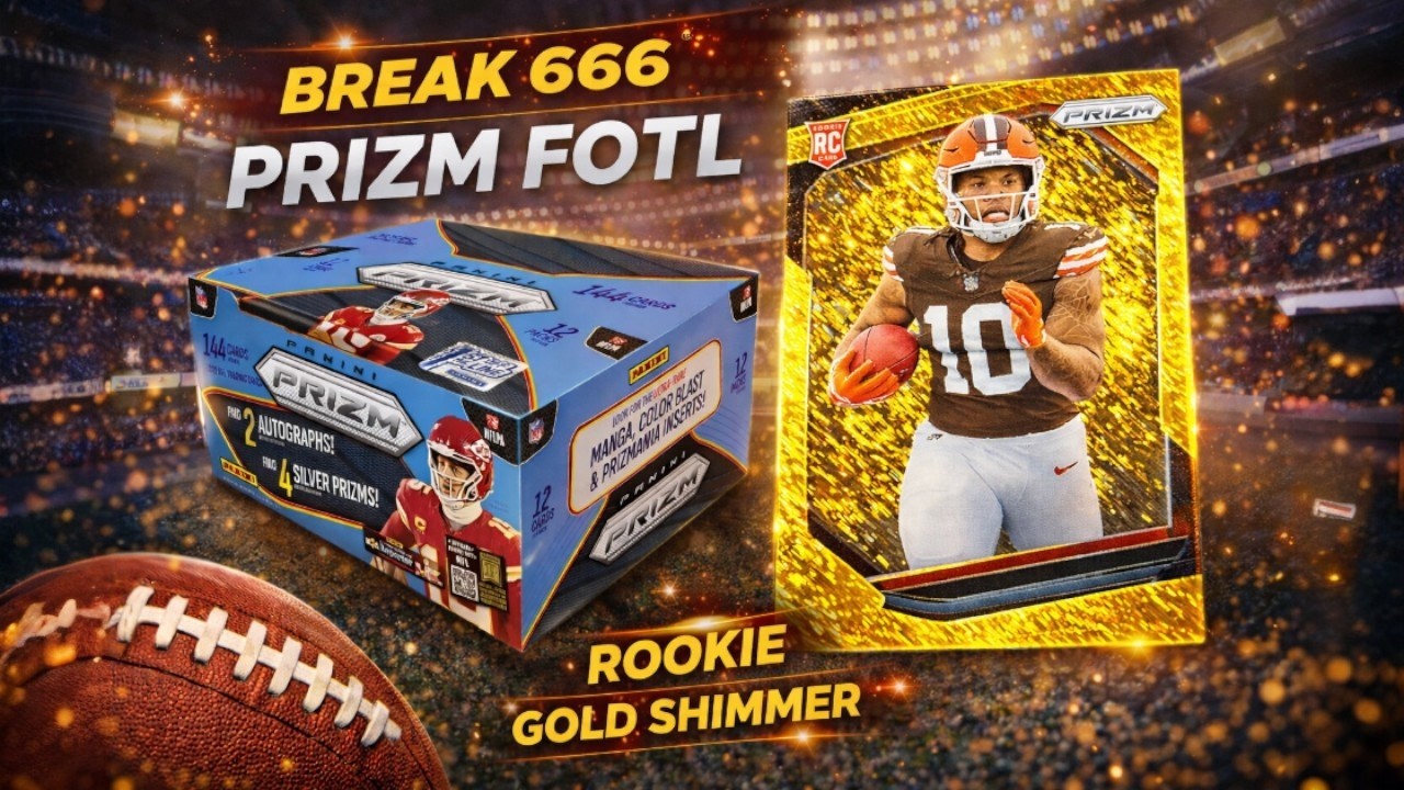 Gold Shimmer ROOKIE /10 💰🏈 Break 666 - 2025 Prizm Football FOTL PYT Break