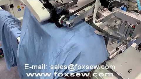 Automatic Elastic Waistband Attaching Sewing Station for Pants