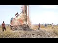 Borewell Drilling - Coming Out 5 inch water for farming | Borewells video | Borewell point in india