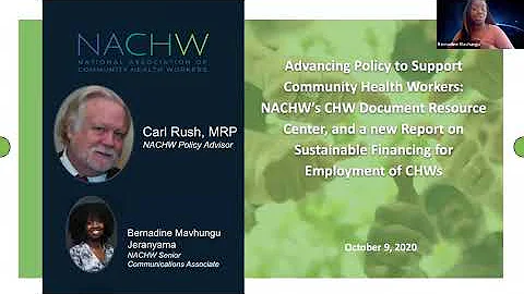 Webinar 10/09/2020 - Advancing Policy to Support Community Health Workers