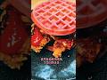 Stranger Things chicken and waffle sandwich. #strangerthings  #strangerthingsedit