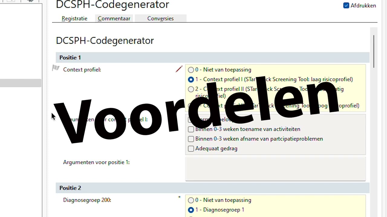 Diagnosecodegenerator-DCSPH in Intramed