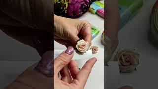 Серьги с розами #полимернаяглина #лепка #cernit #polymerclay #diy #творчество #tutorial