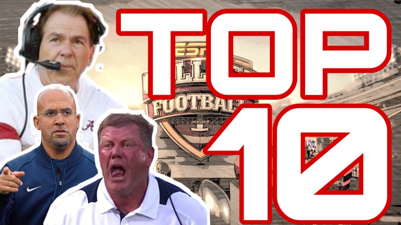 The Top 10 Best Coaches in College Football YouTube