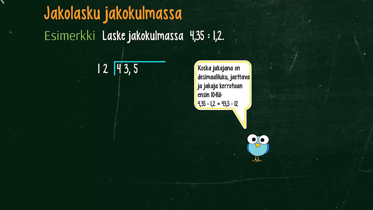 Matematiikka 7.lk: Jakolasku jakokulmassa