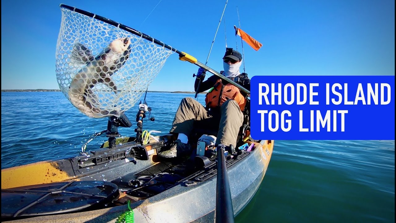 Shallow ocean Tautog limit on articials! Kayak fishing Rhode Island May