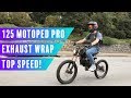 125cc Motoped Pro Quick Update / Top Speed!!!