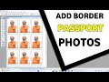 Photoshop Me Passport Size Photo Me Border Kaise Banaye | Passport Size Photo Border In Photoshop